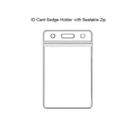 ID Card Badge Holder with Sealable Zip