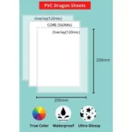 100 lamination sheets (54X86)