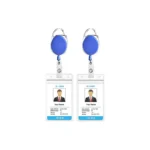 Retractable Oval Round Reel ID Card Holder